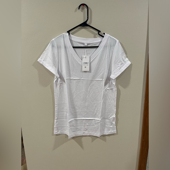 White V-Neck Shirt - Picture 1 of 6